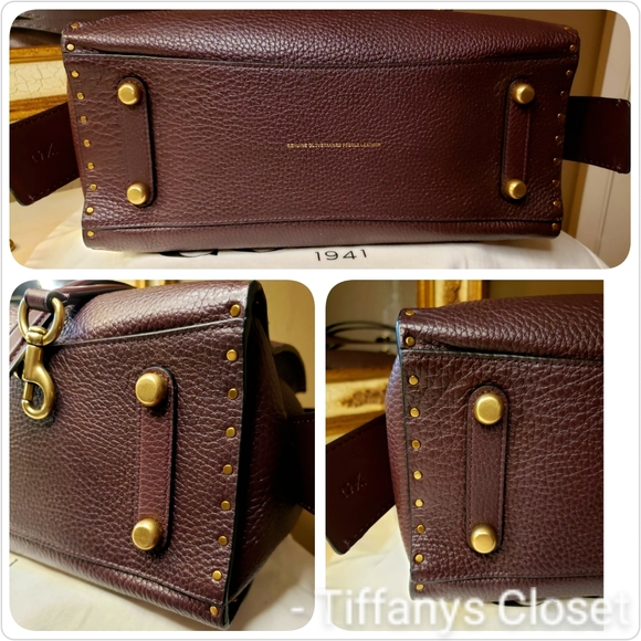 Coach 💋 1941 Rogue 30 31 Border Rivet Tea Rose - Picture 6 of 10